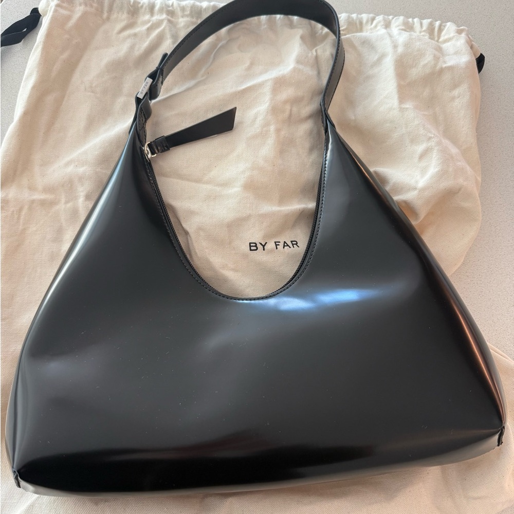 NWT - BY FAR Black Leather Amber bag